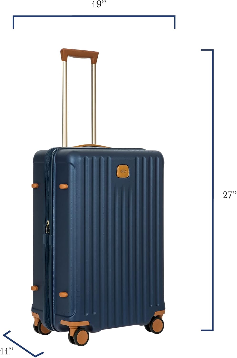 Bric's Capri 2.0 27"-Inch Spinner - Expandable Luxury Check-In Luggage With Spinner Wheels - Lightweight Check-In Suitcases with Wheels Made From Durable Polycarbonate - Matte Blue