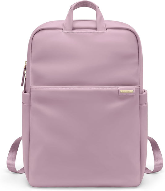 Slim Laptop Backpack for Women, Lightweight Business Backpack for Women Computer Bag Purse for Commuting, Fit 16 Inch, Pink Purple
