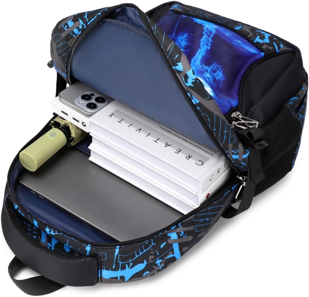 Boys Backpack for Elementary Kids Bookbag Middle School Bags Heavy Duty Soccer Laptop Durable