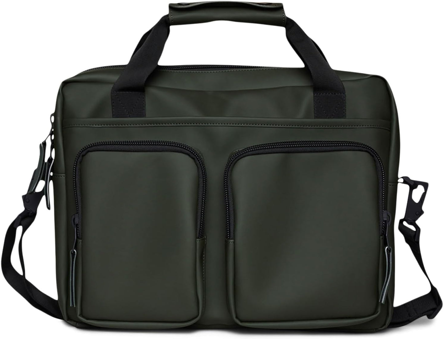 RAINS Texel Tech Bag - Green Waterproof Water Resistant Water Repellent Laptop Bag Unisex Commuter Travel Case 15" Computer Sleeve Tech Organizer - 2 Year Warranty