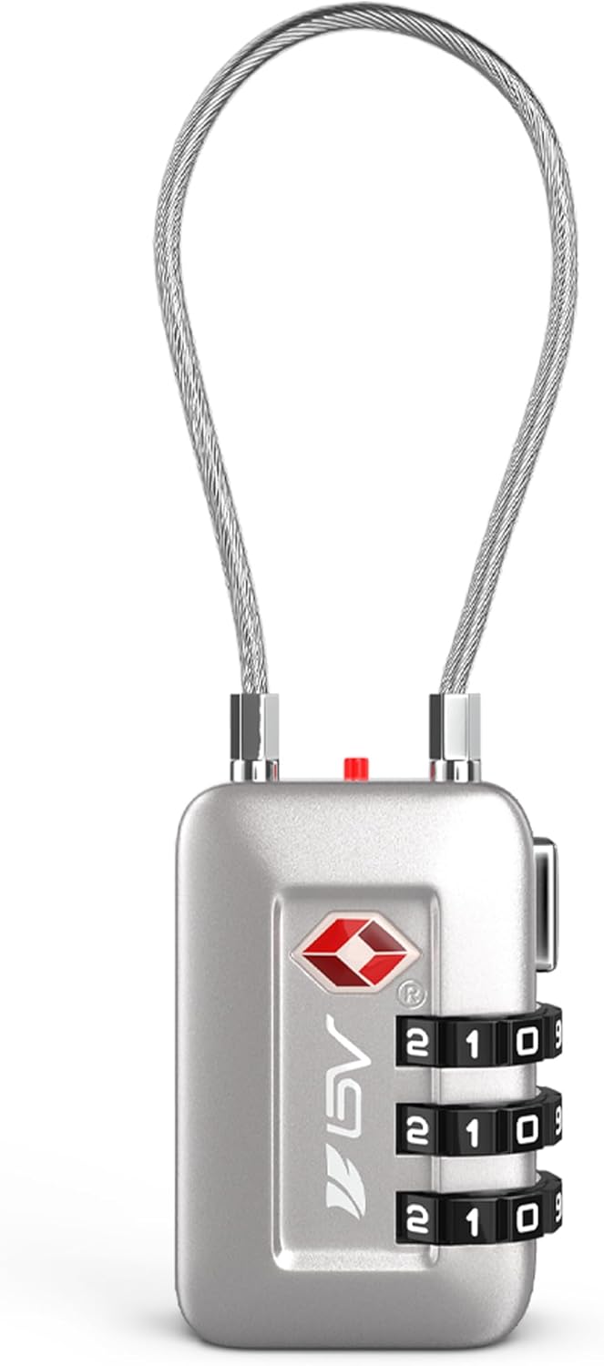 TSA Accepted Luggage Travel Lock, Set-Your-Own Combination Lock for School Gym Locker, Luggage