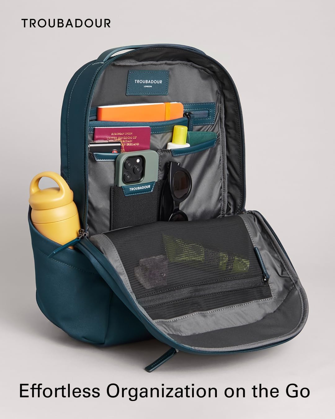 Troubadour Apex 3.0-22L Premium Laptop Backpack - Ergonomic & Water Resistant - Designed for Work and Travel - Air Force Blue