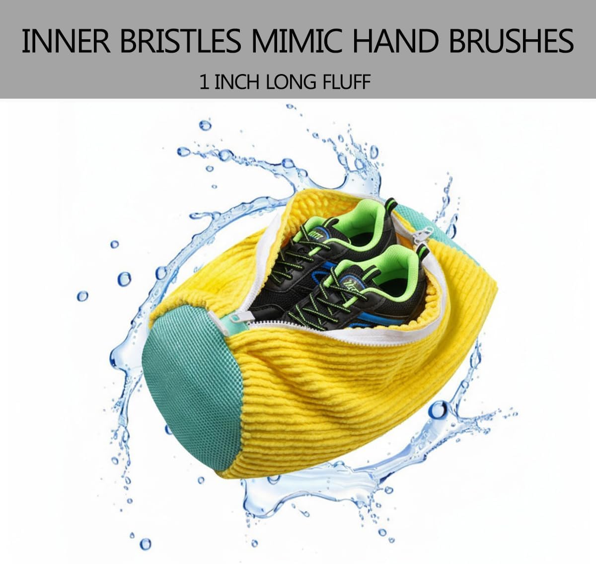 Shoe Washing Machine Bag,Laundry Shoe Bag for Washer and Dryer,Reusable Shoe Cleaning Bag for Sneakers,Tennis Shoes,With Self-locking Zipper, Microfiber Inside,Include Shoes Storage Bag