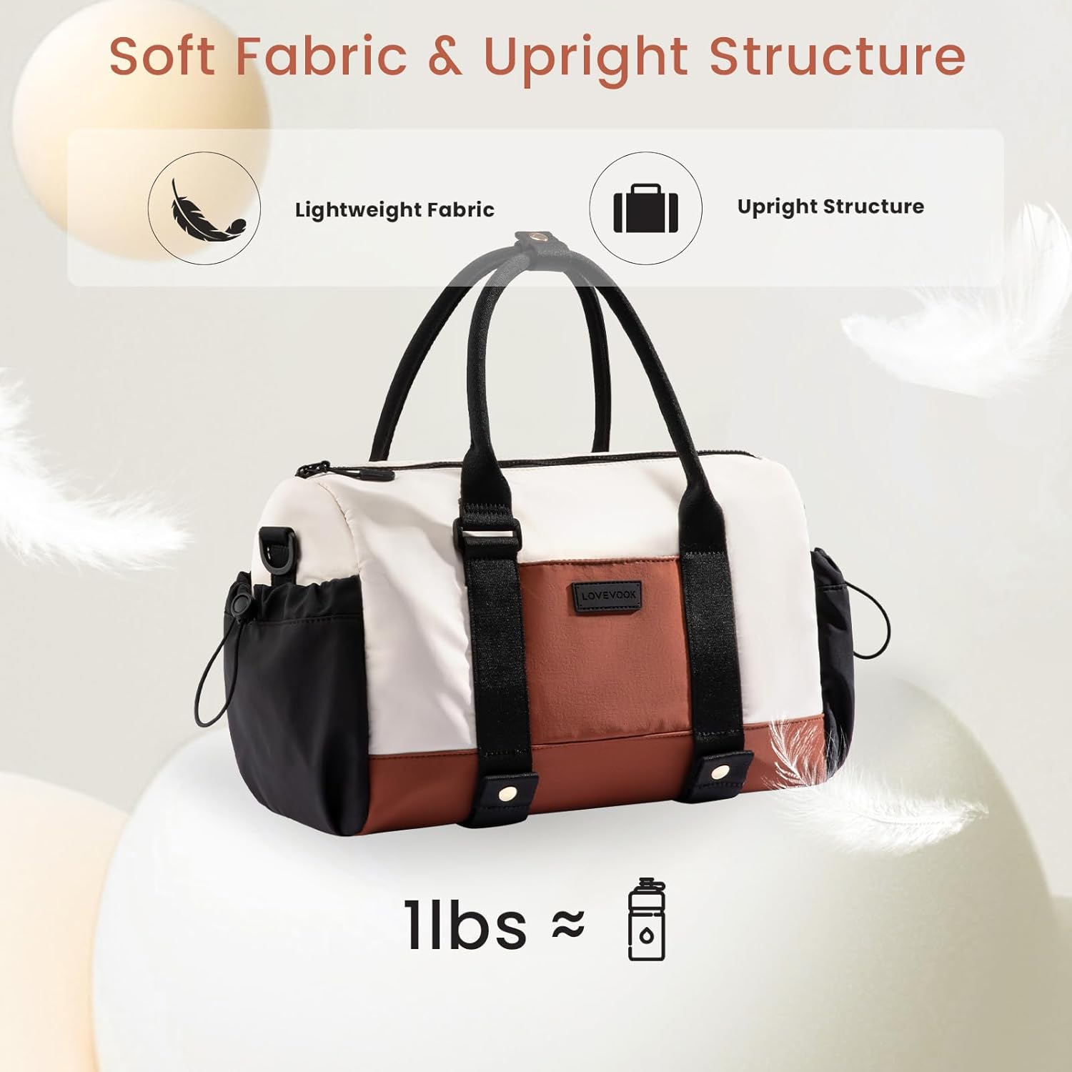 LOVEVOOK Small Gym Bag for Women with Yoga mat Holder, Mini Duffle Bag for Travel with Wet Pocket