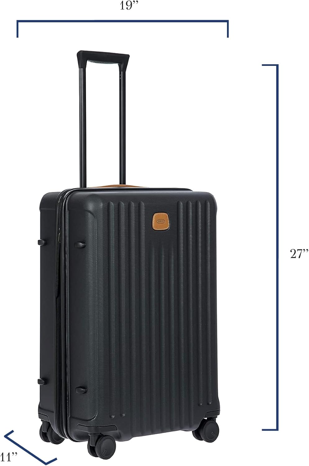 Bric's Capri 2.0 27"-Inch Spinner - Expandable Luxury Check-In Luggage With Spinner Wheels - Lightweight Check-In Suitcases with Wheels Made From Durable Polycarbonate - Matte Black