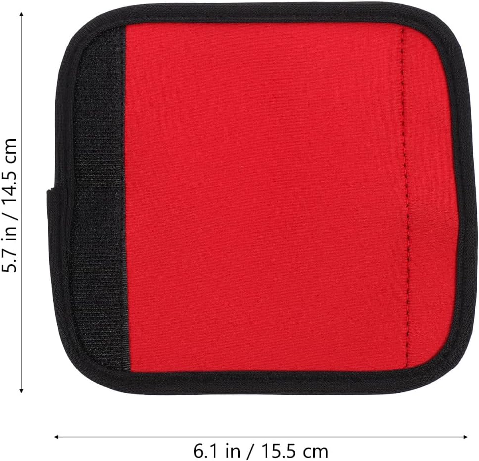 Red Neoprene Luggage Handle Wraps - Universal Travel Bag Handle Covers for Protection and Comfort
