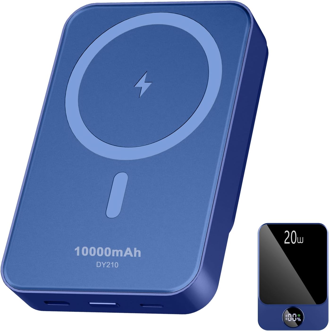 Magnetic Portable Charger, 10000mAh Power Bank with PD 20w Fast Charging, USB C in&Out Battery Pack, Compatible with Mag-Safe for iPhone 17/16/15/14/13 Pro/Pro Max Series, Samsung, Android, and More