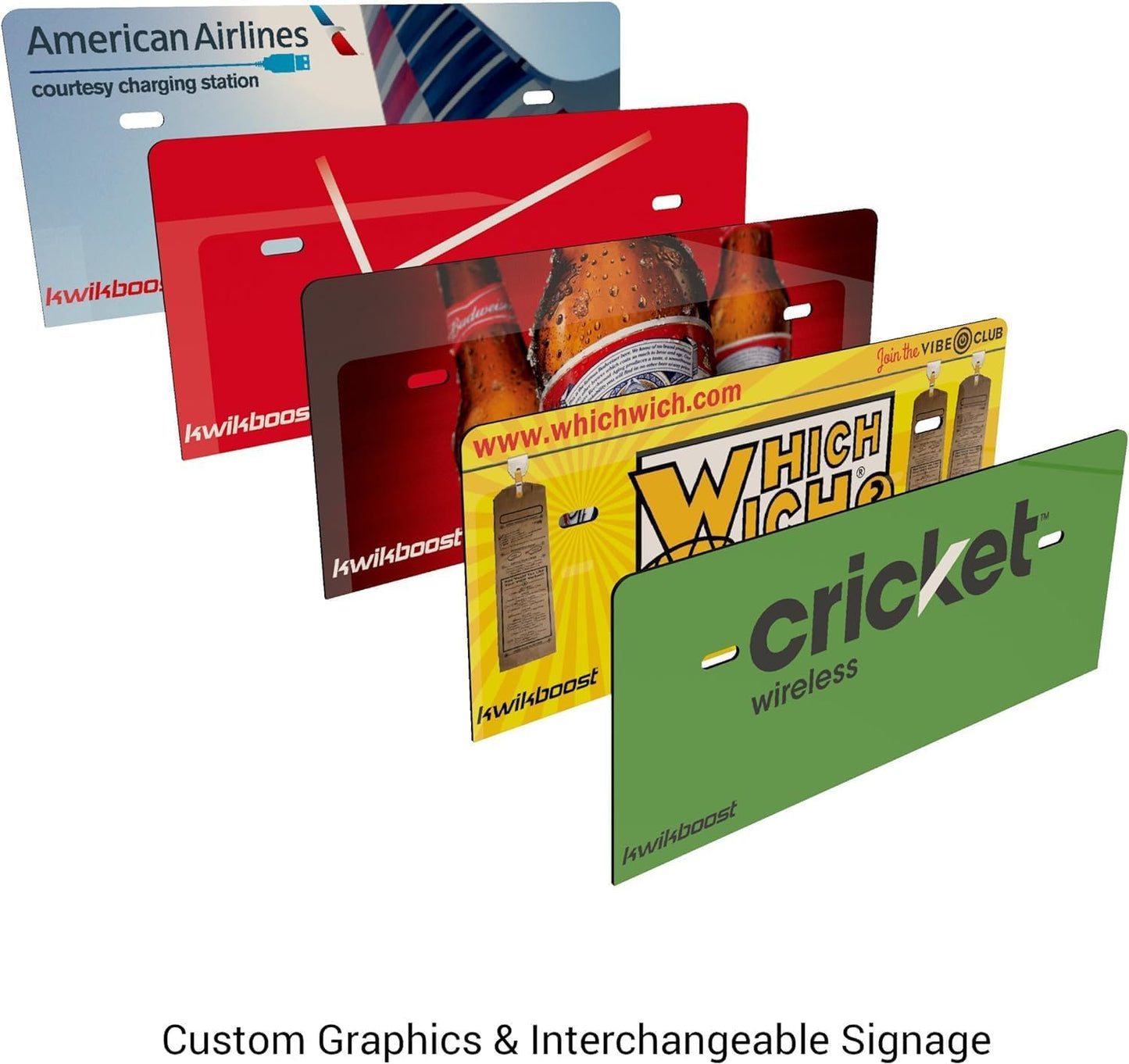 KwikBoost Customizable Deluxe Free Standing Cell Phone Charging Station | Multi-Device Retail Kiosk with 8 Charger Ports | Compatible with Apple iPhones, iPads, Samsung, Android, Tablets and More!