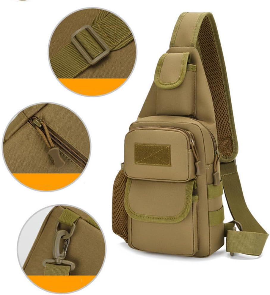 Sling Bag Crossbody Backpack for Men,Handiness Skiing Sling Bag, Lightweight Daypack for Hiking Travel (Camouflage 2)
