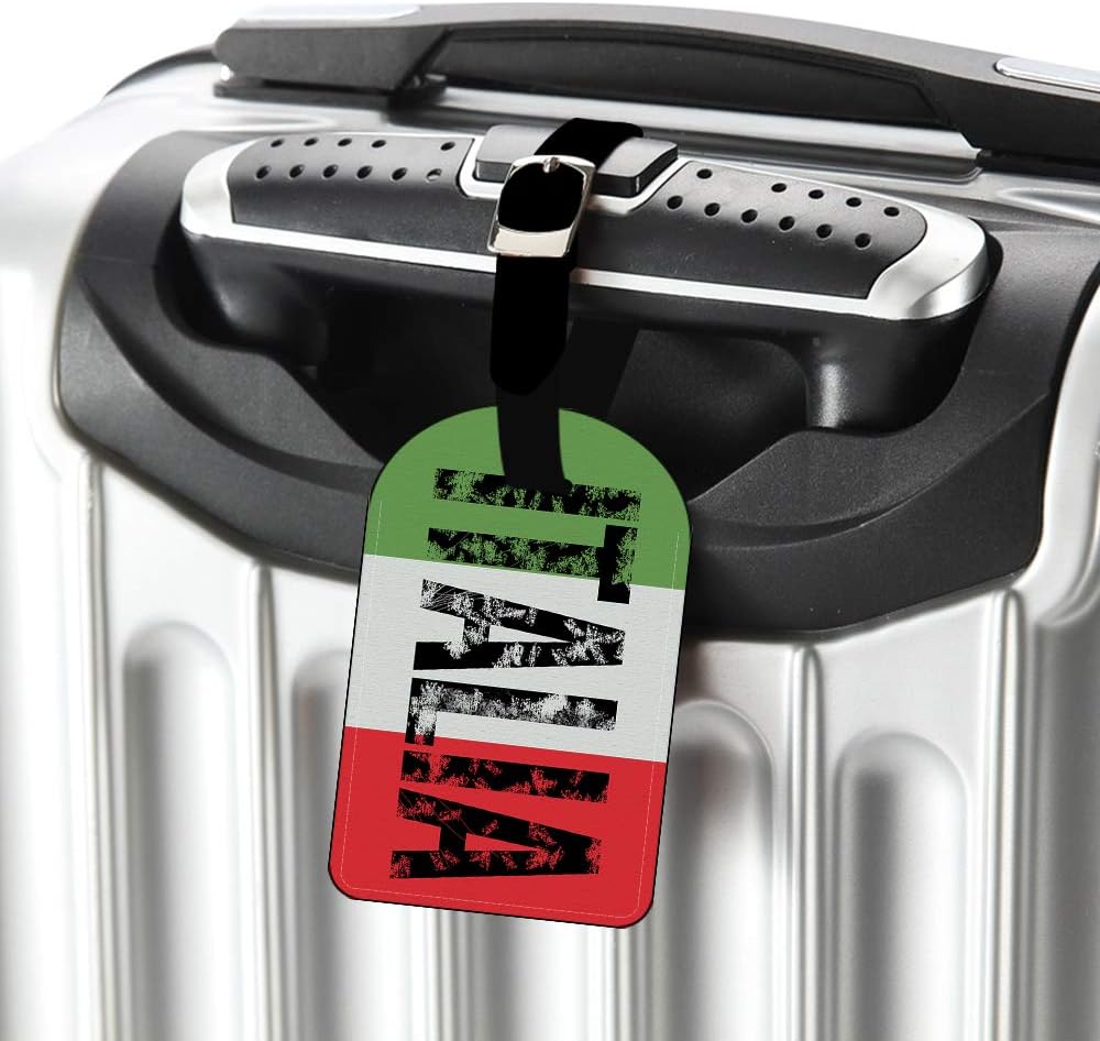 Italia-Italy Italian Flag Luggage Tag Suitcase Carry-On ID Bag Label Travel Accessories Baggage Name Tag - 1 pack