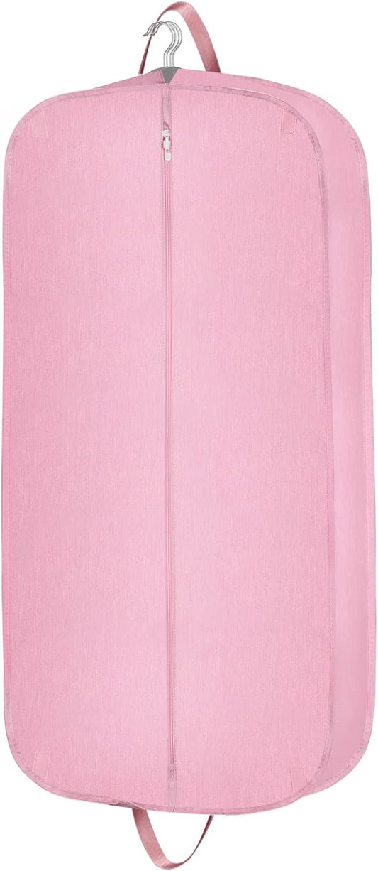 Heavy Duty Waterproof Garment Bag for Travel, Tear Resistance Suit Bag for Women Travel for Suits, Tuxedos, Coats, Uniform. Pink, 42 inch…