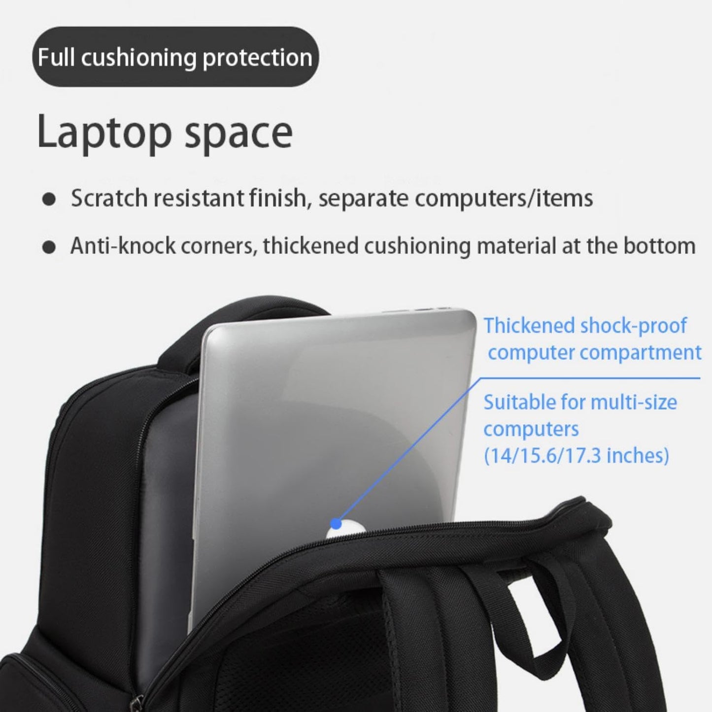 Laptop Backpack for Men,Laptop Backpack Casual Business Bag Large Capacity Business Travel Multifunctional Computer Bag ，work bookback for men,carry on backpack,Clean with one wipe.