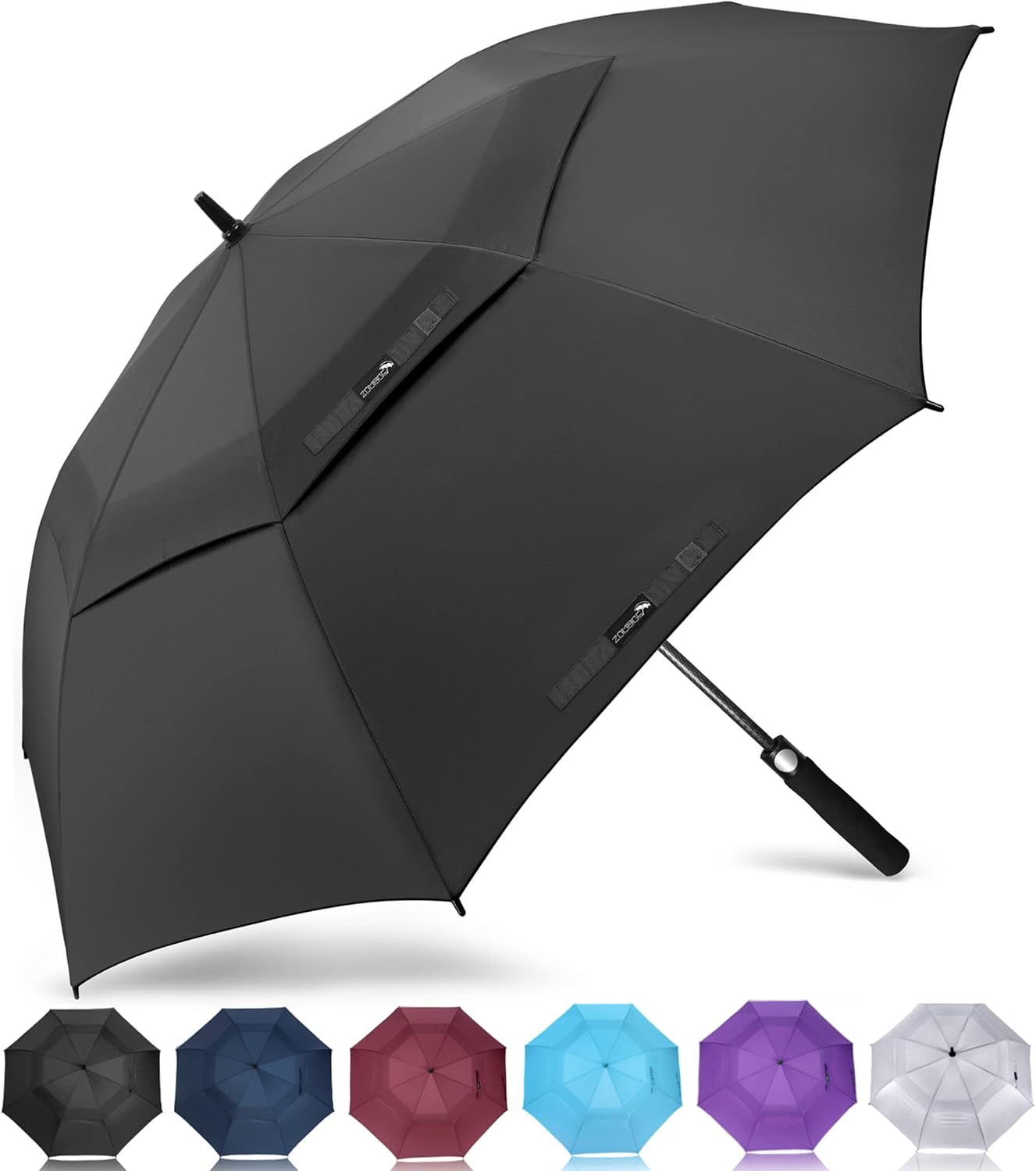 ZOMAKE Golf Umbrella Windproof, Extra Large Oversized Heavy Duty Double Canopy for Rain, Sports
