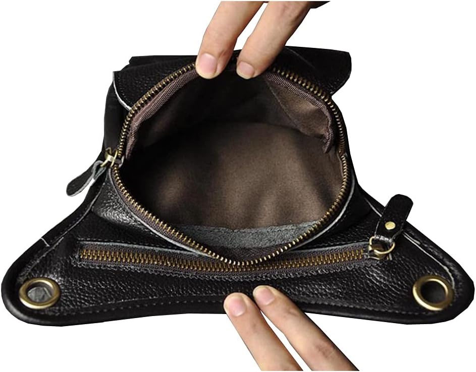 Leather Waist Pack Drop Leg Bag for Men Women Belt Bumbag Multi-Purpose Motorcycle Bike Outdoor