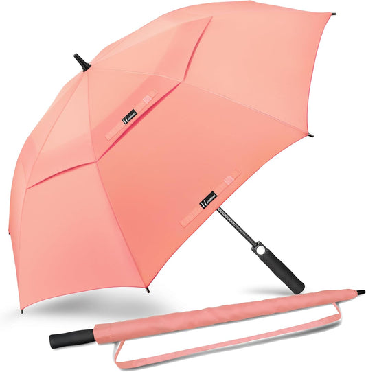 NINEMAX Golf Umbrella 51/54/62/68 Inch Automatic Open, Large Double Canopy Vented Oversize Stick Umbrellas Extra Large Windproof Waterproof for Rain