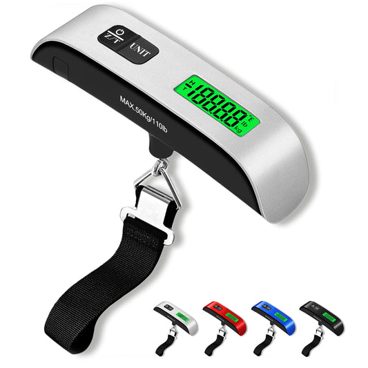 Luggage Scale, 110lb/50kg Portable Luggage Weight Scale, Silver – product image