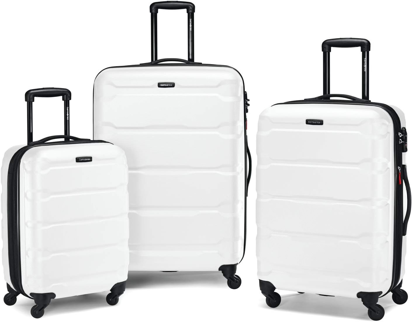 Samsonite Omni PC Hardside Expandable Luggage with Spinner Wheels, 3-Piece Set (20/24/28), White