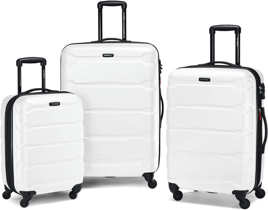 Samsonite Omni PC Hardside Expandable Luggage with Spinner Wheels, 3-Piece Set (20/24/28), White