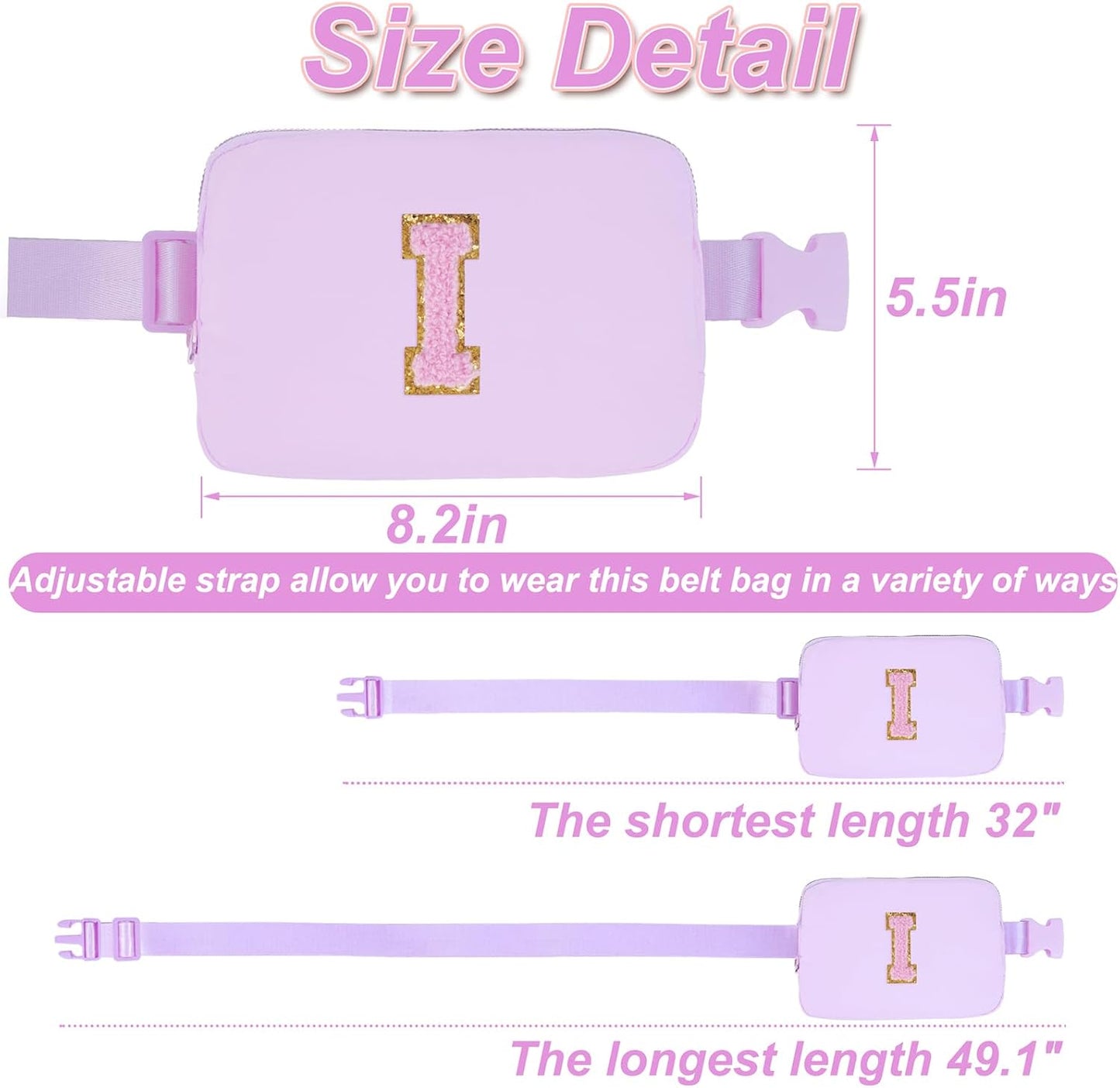 Birthday Gifts for 4 5 6 7 8 9 10 11 12 13 Year Old Girls,Graduation Gifts for Teens Kids Daughter Sister Her,Fanny Pack Crossbody Bag Belt Bag Cute Trendy Stuff | Lavender,I