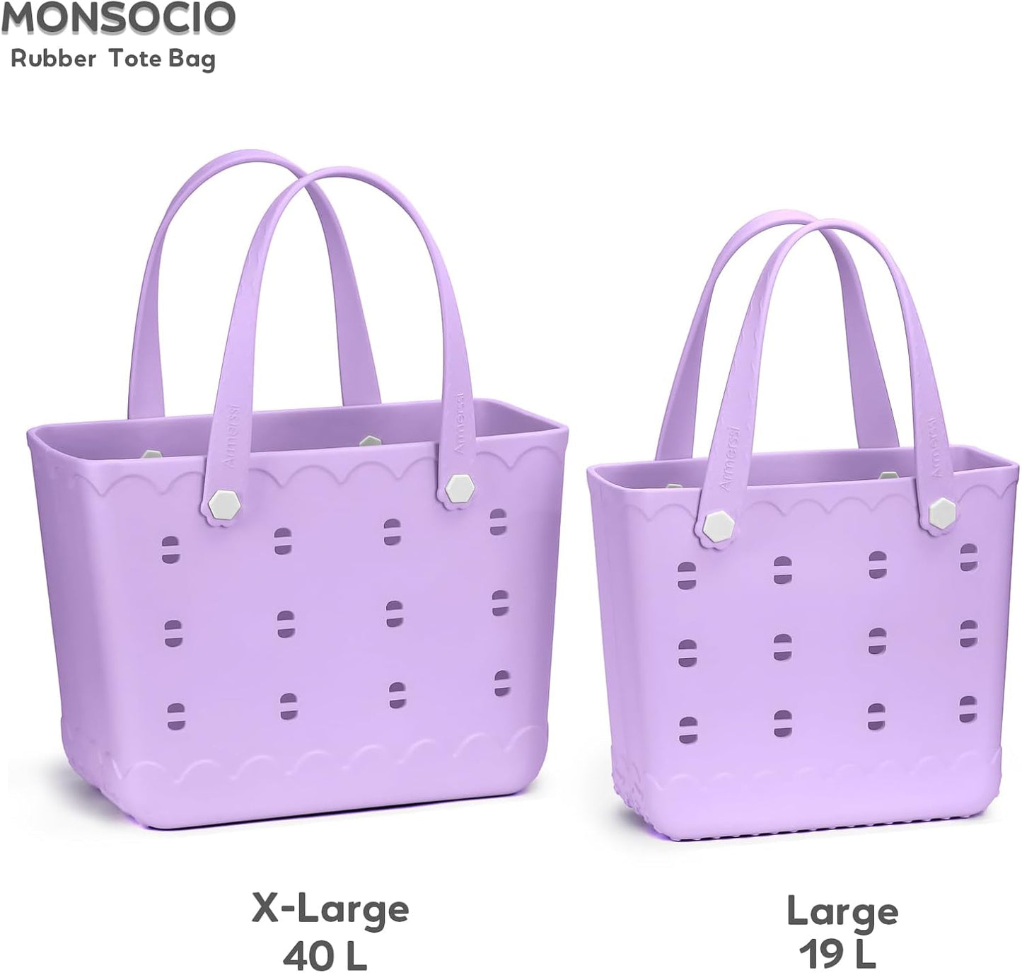 Rubber Beach Bag Waterproof Durable Tote Bag for Beach Sports Pool Modern Rubber Tote