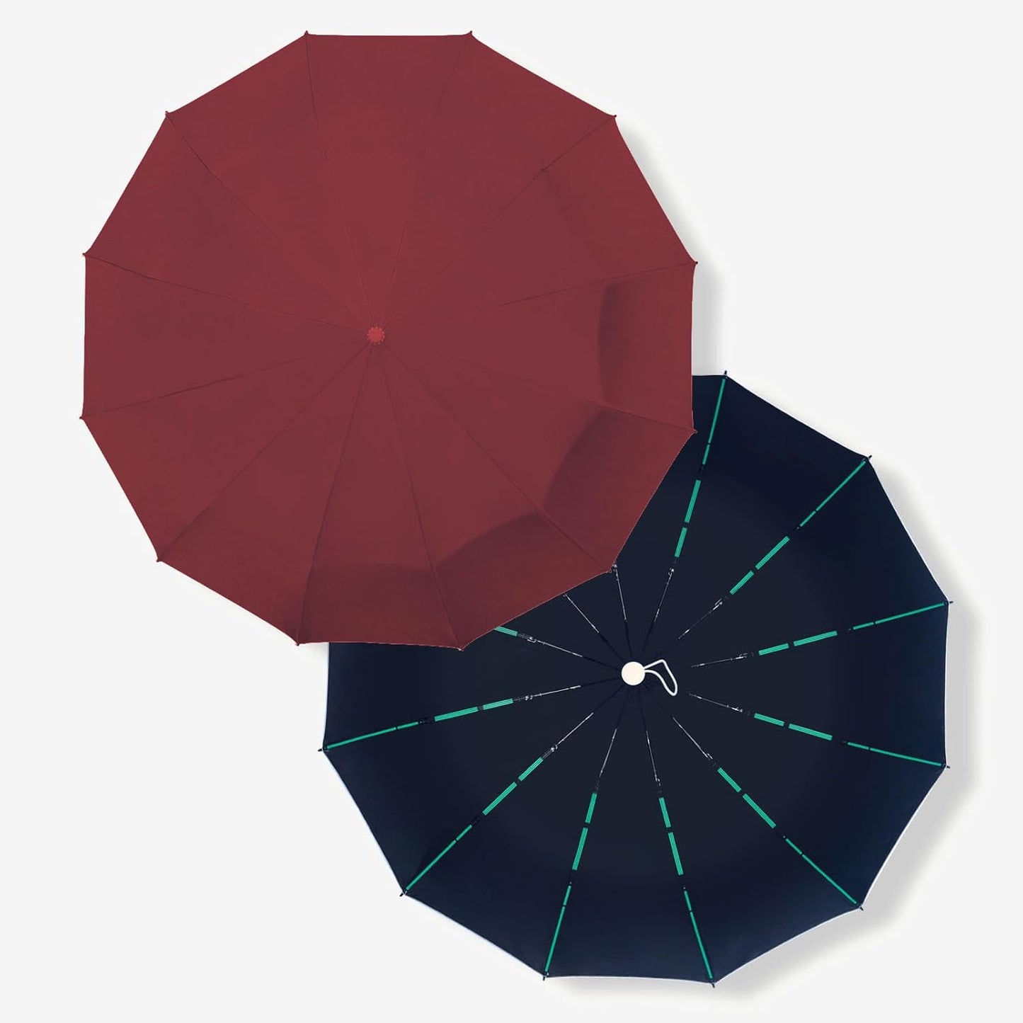 Large Automatic Umbrella - Windproof Travel Compact Folding Umbrella with Automatic Open & Close for Men and Women -creamy-black