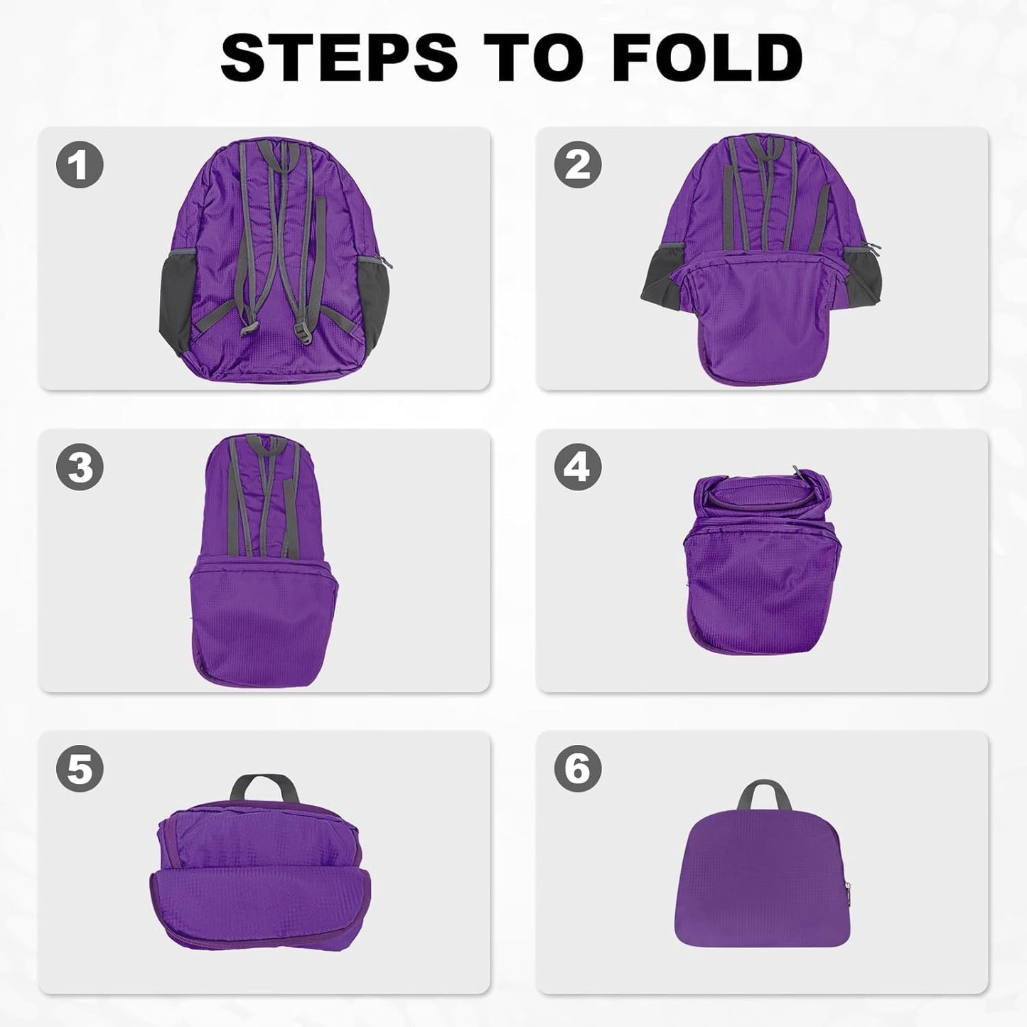 HOLYLUCK 20L lightweight packable Hiking Daypack Foldable Backpack for Men Women Small Travel