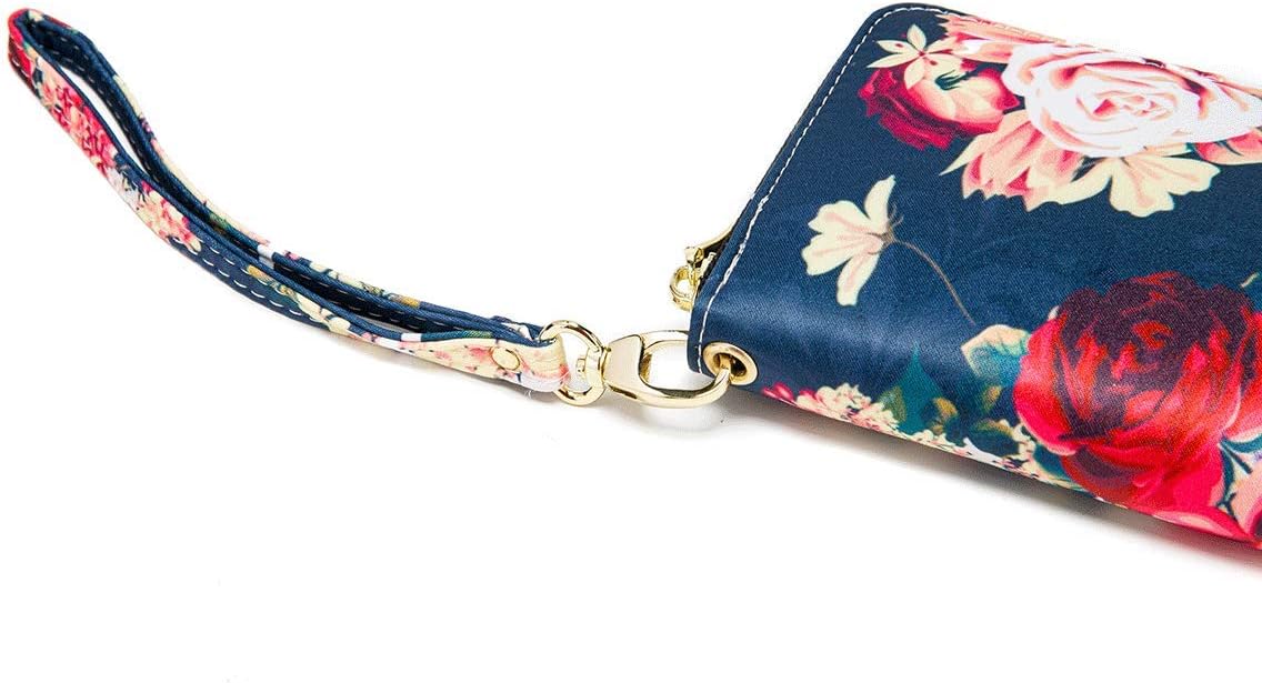 Women Wallet Card RFID For Womens Holder Blocking Credit Small Zipper Purse Pocket Bifold Slim Coin ID Ladies Wristlet Clutch Large Capacity Window Case Travel Zip Women's