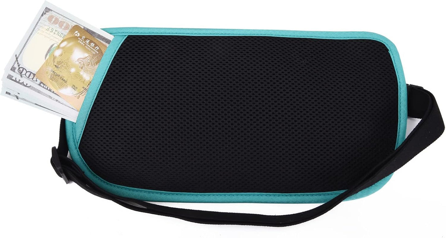 RFID Blocking Money Belt for Men Women, Slim Fanny Pack for Travel，Running,Conceal Waist Wallet for