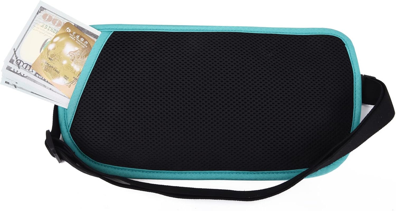 RFID Blocking Money Belt for Men Women, Slim Fanny Pack for Travel，Running,Conceal Waist Wallet for