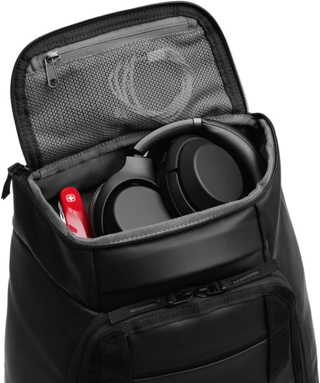 Db Journey The Hugger - Durable Travel Backpack with Laptop Compartment for Work & Gym, Luggage Backpack with Roller Bag Attachment, Full-Zip Main Compartment, 30L - Forest Green
