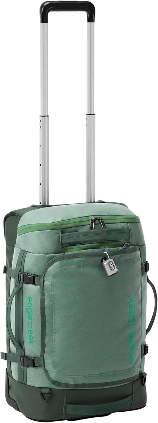 Eagle Creek Cargo Hauler XT Wheeled Duffel - Wheeled Backpack Duffel - Deployable Backpack Straps - Lockable U-Lid & Easy Access Compartment - Duck Green