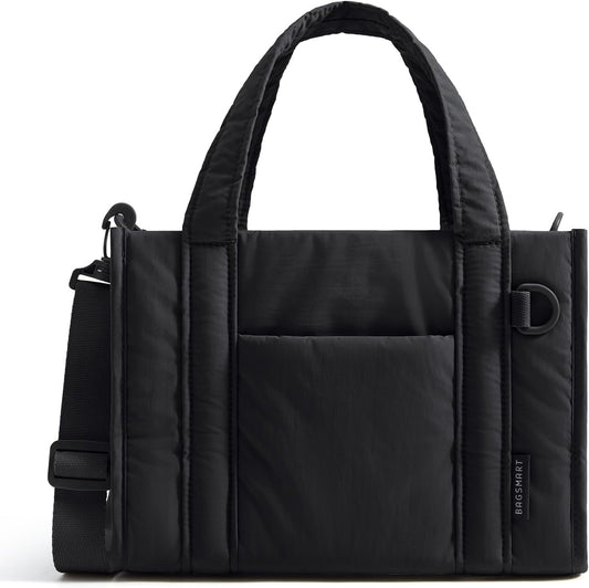 BAGSMART Small Tote Bag for Women, Crossbody Bag with Zipper, Crush Bow Purses for Travel Work College
