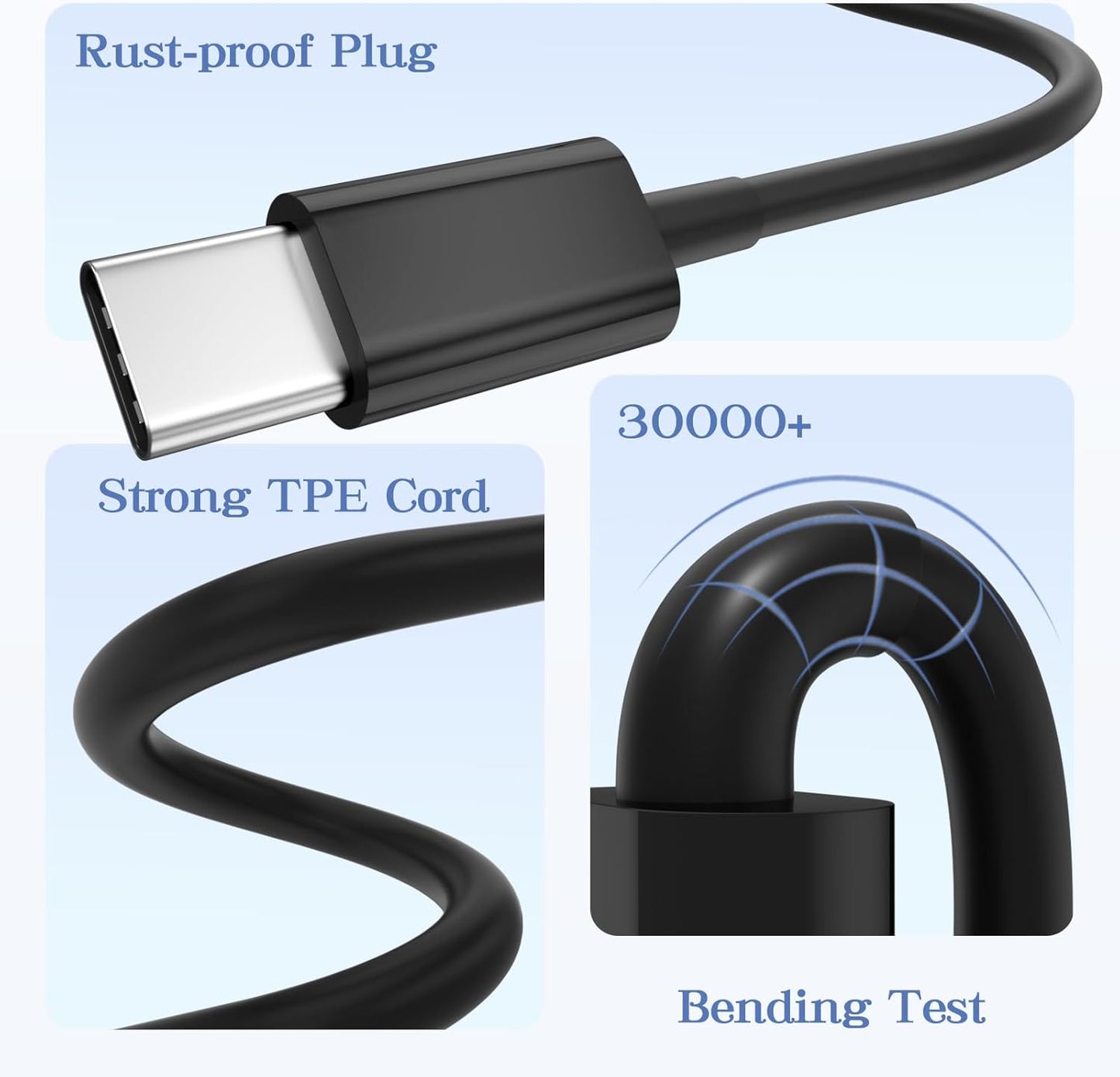 Car Carplay Cable for iPhone 17/16/15,iPhone 17/16/15Pro 17/16/15ProMax 17/16/15 Plus, USB A to USB C Cable for Apple Carplay, USB-C Car Charger for iPad Pro iPad Air 5th 4th Mini 6th Type C 3FT-Black