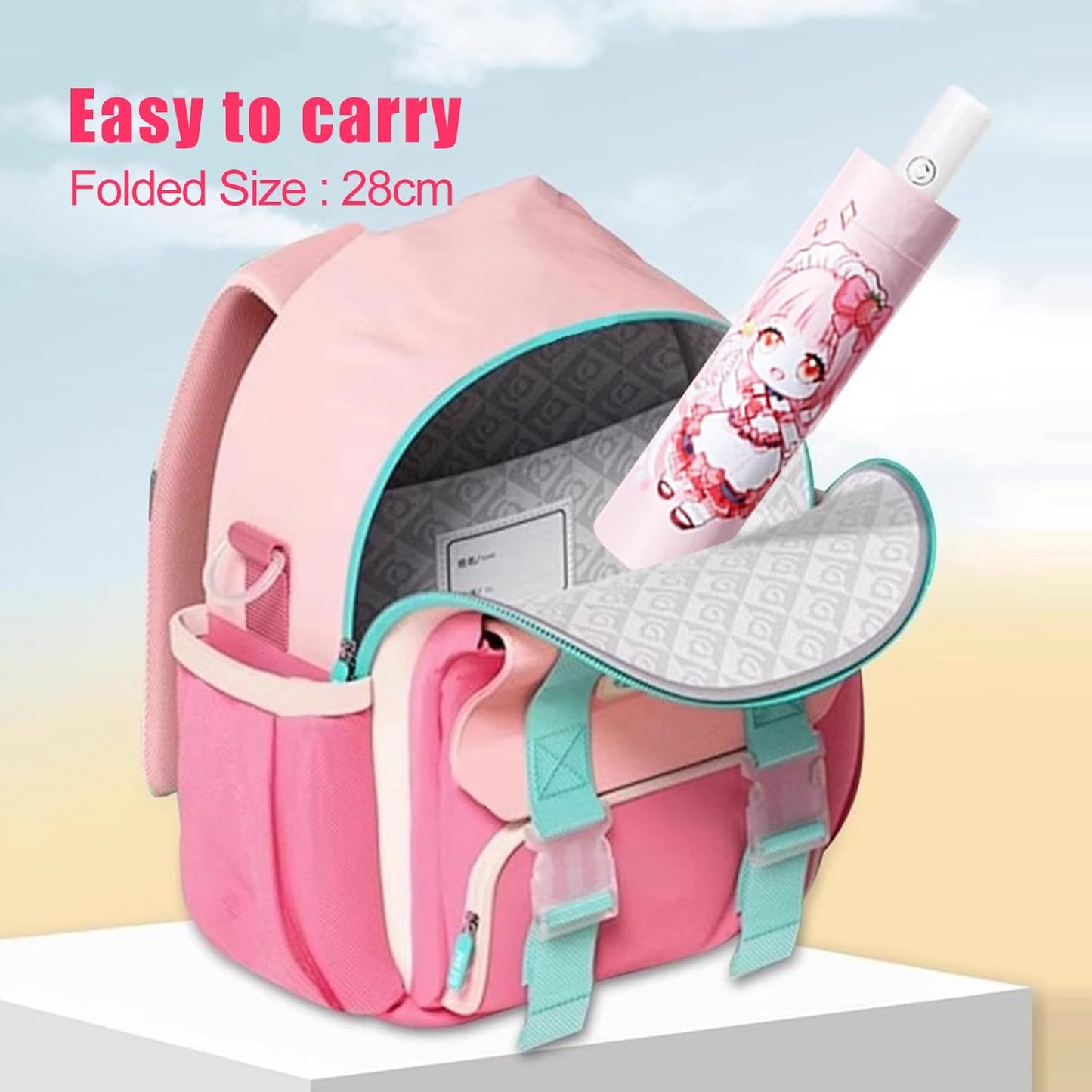 Sun Umbrella UV protection UPF 50+ Compact Portable travel Parasol Auto Open Close Windproof and Waterproof Folding Sun and Rain Small Umbrella For Walking