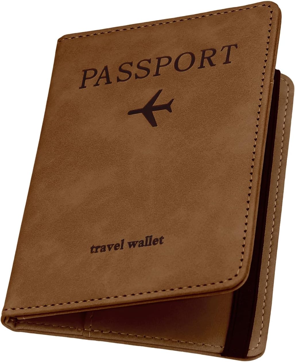 ILIYAH-Passport Cover-Passport Holder Travel Wallet-RFID-Blocking Passport Case Travel Accessories Card Holder Wallet Unisex Travel Gifts（Brown）