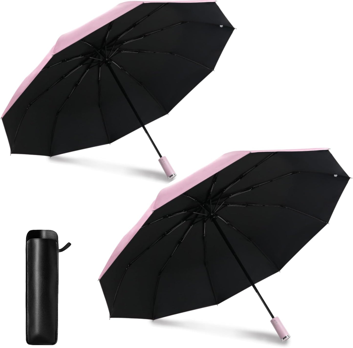 DOFOWOT UV Protection Umbrella for Rain Sun Umbrellas Windproof Anti-Rebound UPF 50+ UV Travel Umbrella Compact for Women Men