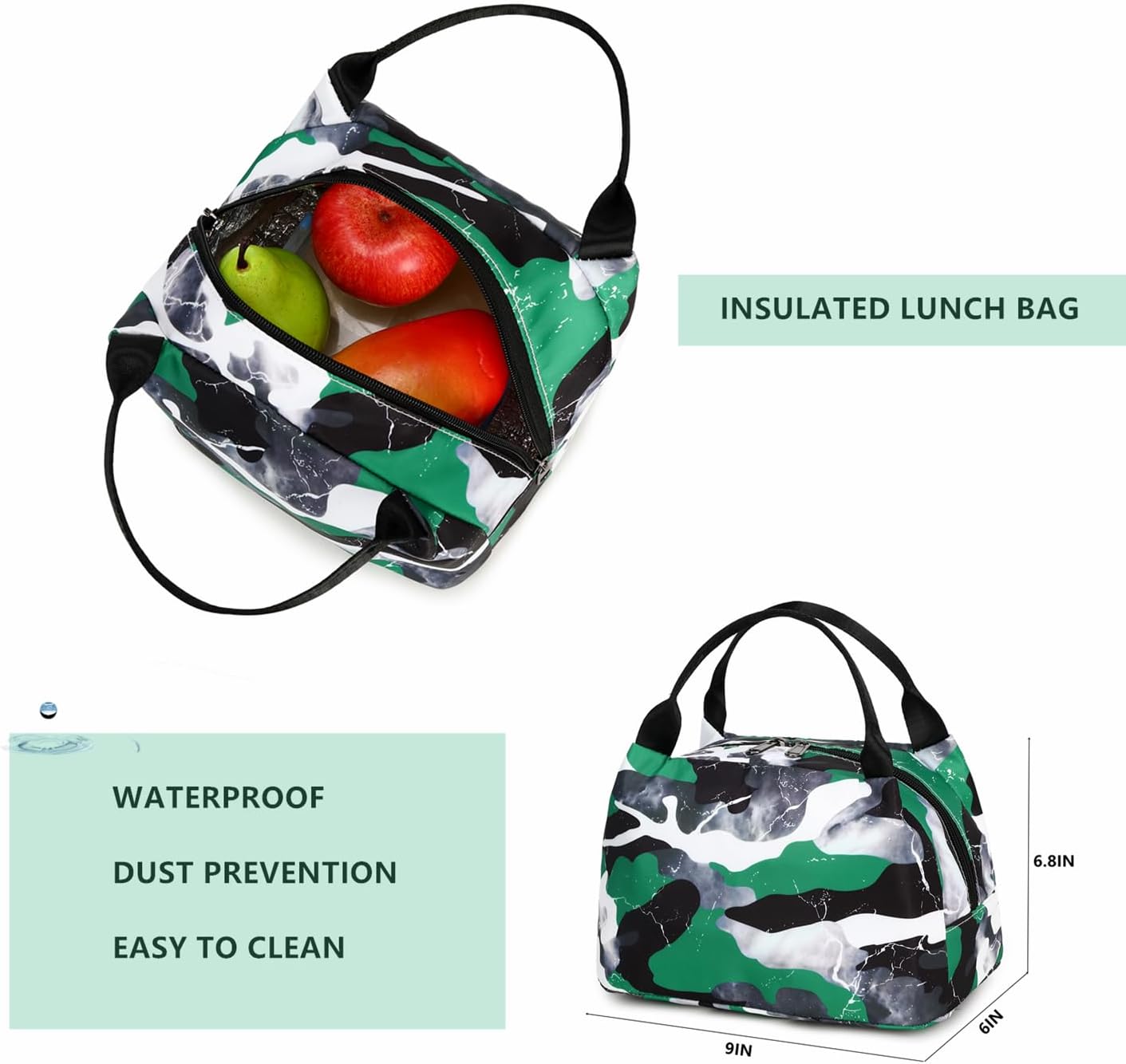 Lmwzh Backpack For Boys Girls Elementary Waterproof teen School Bags Kids Bookbag Lightweight Camo Green 2PC