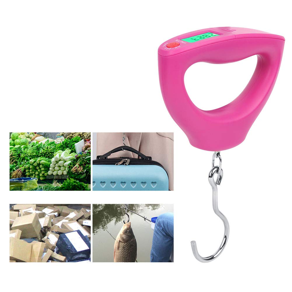 Electronic Scale,50KG 10G High Accuracy Handheld Portable Scale LCD Display Electronic Luggage Scale with Hook(WH-A24)