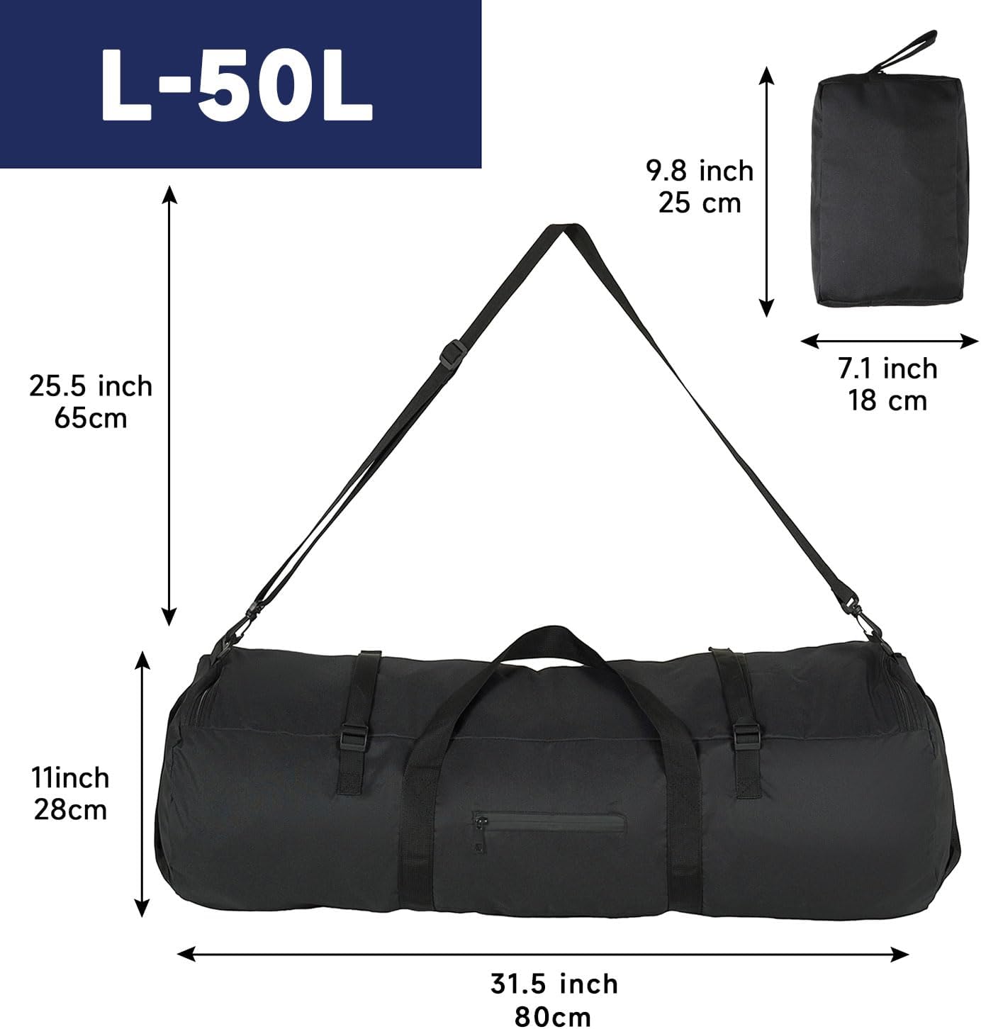 Arxus Duffle Bag for Travel 30L/50L/90L Extra Large Luggage Heavy Duty Duffel Bat Bag for Men Sports