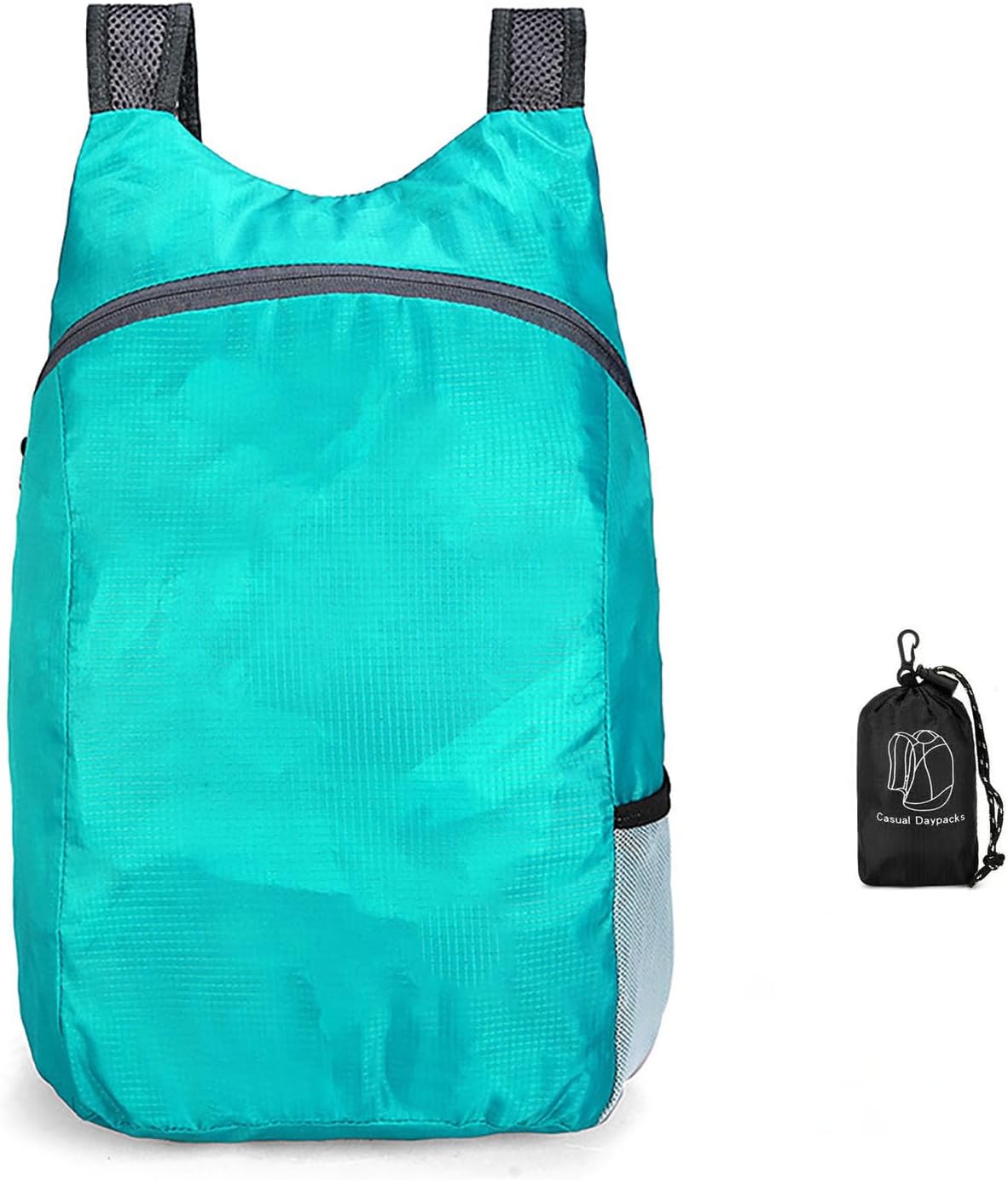 Lightweight Foldable Waterproof Backpack For Men Women Outdoor Sports Travel Leisure Bag Hiking Small Daypack 20L (Green-B)