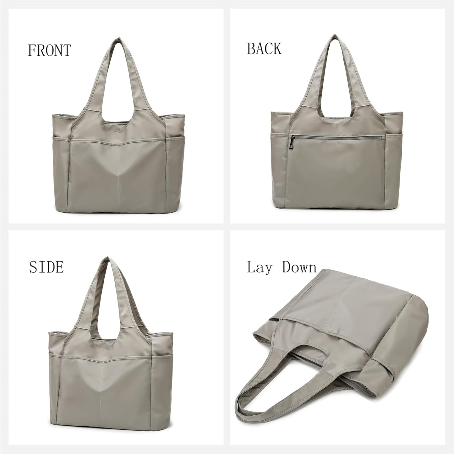 SOYMWIN Tote Bag for Women,Large Tote Bag with Compartments and Multiple Pockets,Quilted Shoulder Bag for Travel Work Sports