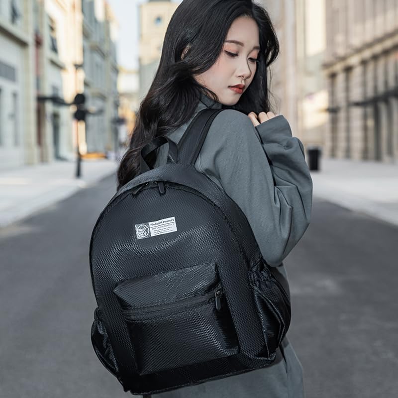 Lightweight Packable Backpack 15L Foldable Hiking Backpacks Men &Women Daypack for Travel (Black)