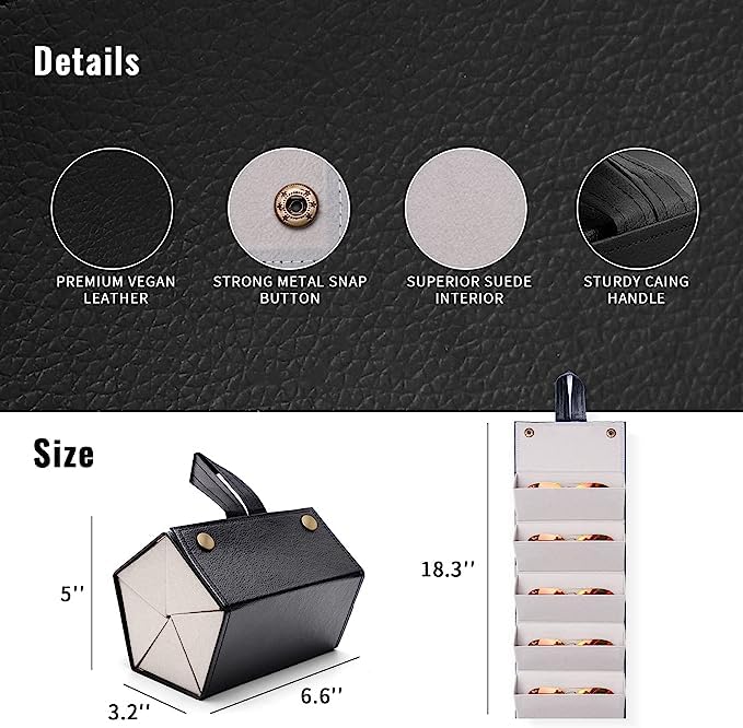 Ticacos Travel Sunglasses Organizer, Sunglasses Travel Case for Multiple Pairs, Multiple Glasses