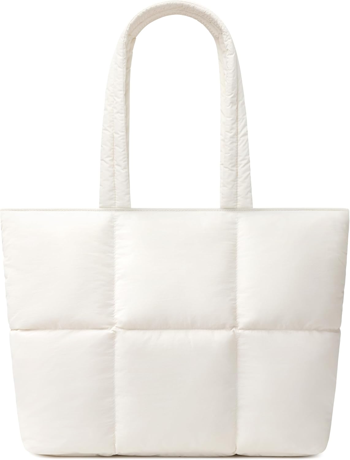 Comfyable Work Tote Bag for Women, Puffer Purse with Laptop Compartment, Large Shoulder Bag for Travel, 15 16 Inch