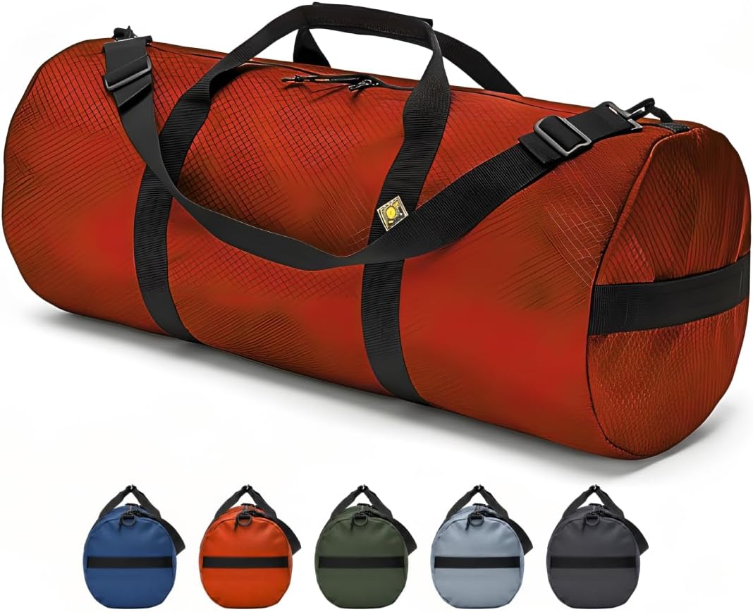 Diamond Ripstop Duffle Bags, Ultra Tough & Tear Resistant, Reinforced Stitching, Weatherproof, Packable Foldable Duffle Bag for Traveling