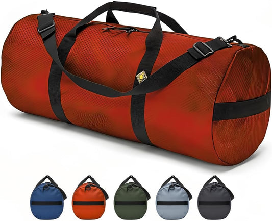 Diamond Ripstop Duffle Bags, Ultra Tough & Tear Resistant, Reinforced Stitching, Weatherproof, Packable Foldable Duffle Bag for Traveling