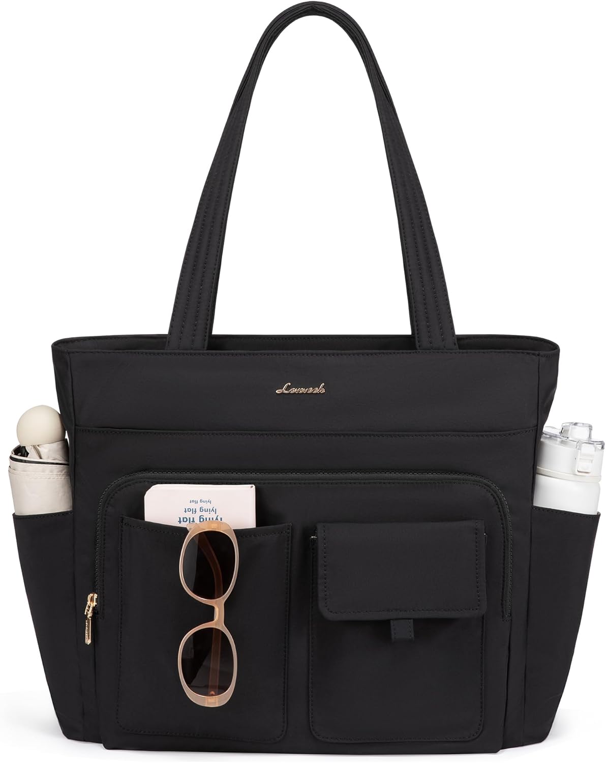 LOVEVOOK Tote Bag for Women,Light Puffer Tote Bag with Multi-pockets,Stylish Carry on Laptop Bags for Daily,Travel,Work,Gym