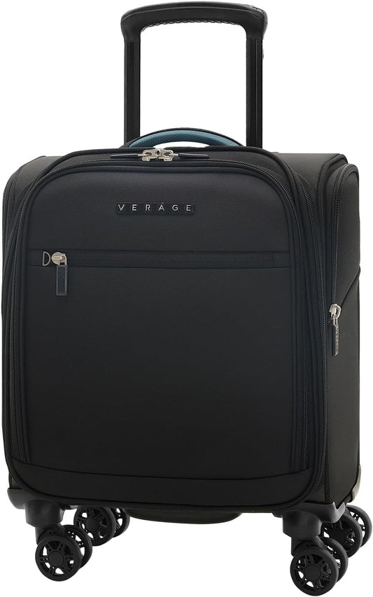 Verage 14-Inch Underseat Carry On Luggage with Spinner Wheels & USB Charging Port, Wheeled Suitcase for Airlines, Lightweight Overnight Bag for Men and Women (14-Inch Compact Underseat Pro)