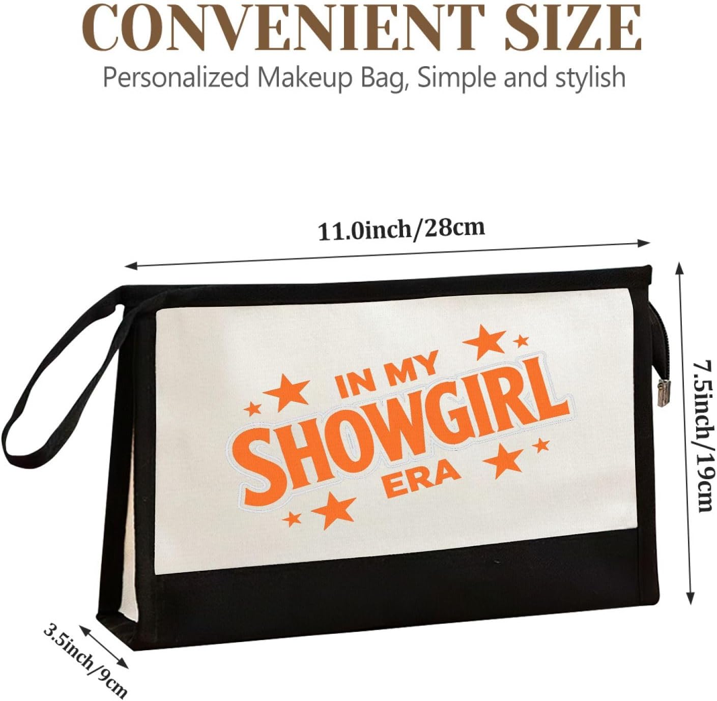 Showgirl ERAS Funny Makeup Bag, Vintage Burlesque Cosmetic Organizer with Multiple Compartments, Waterproof Travel-Friendly Pouch for Glam Touch-Ups