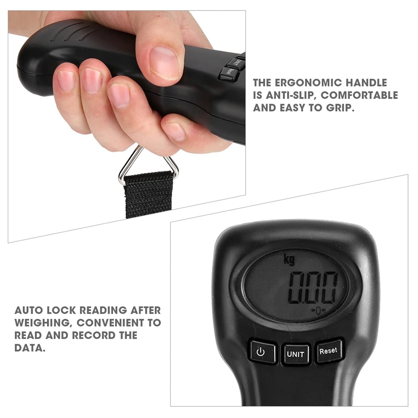 Luggage Scales,Ocs‑8 50kg/110lb Portable Digital Luggage Scale Travel Hanging Luggage Scale Electronic Weight with LCD Digital Display